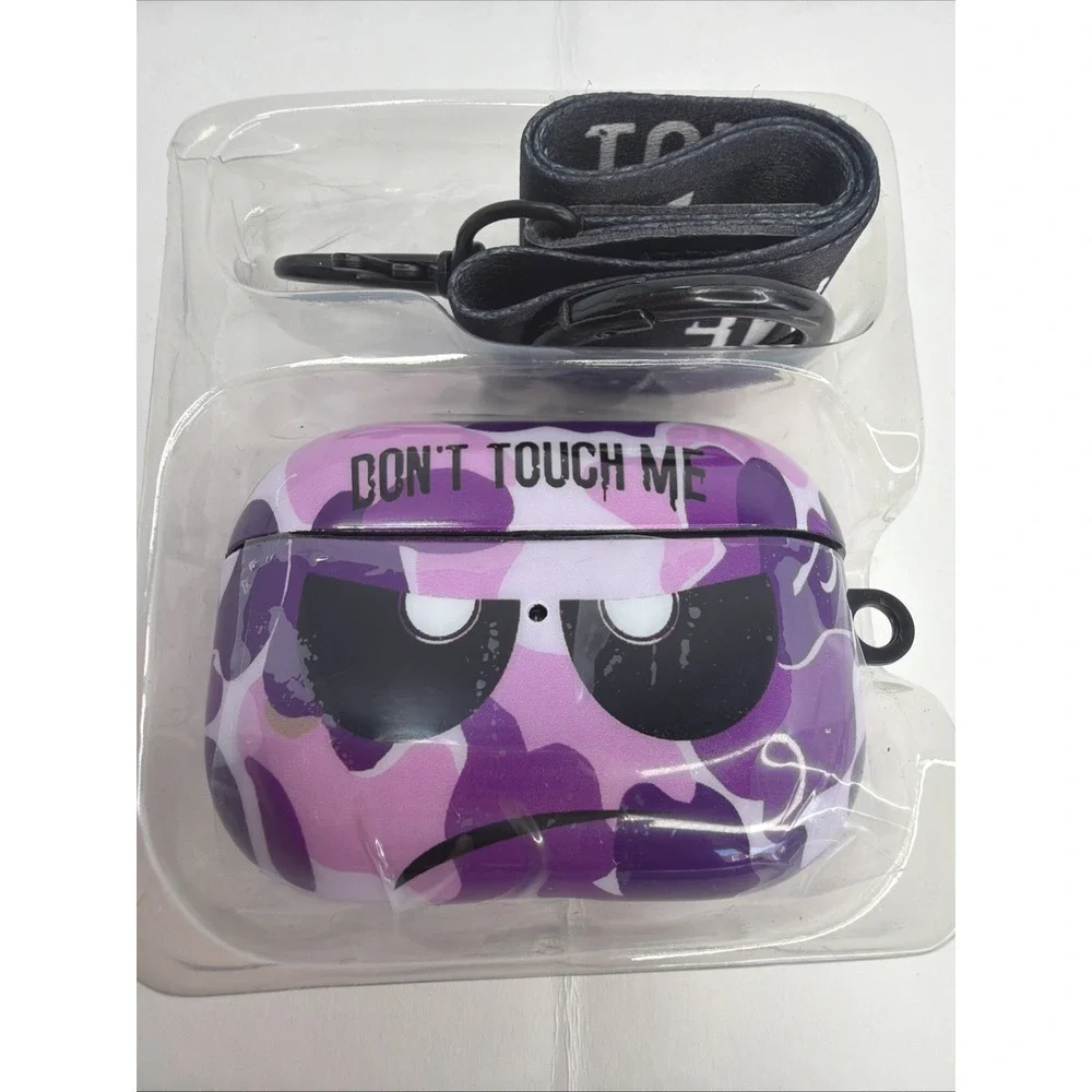 AirPod Pro Case Don't Touch Me Cover with Keychain/Lanyard Soft Cute Shockproof